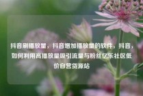 抖音刷播放量，抖音增加播放量的软件，抖音，如何利用高播放量吸引流量与粉丝亿乐社区低价自营货源站