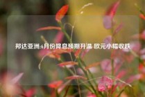 邦达亚洲:6月份降息预期升温 欧元小幅收跌