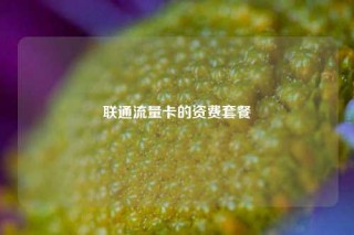 联通流量卡的资费套餐