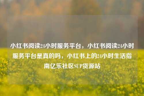 小红书阅读24小时服务平台，小红书阅读24小时服务平台是真的吗，小红书上的24小时生活指南亿乐社区SUP货源站  第1张
