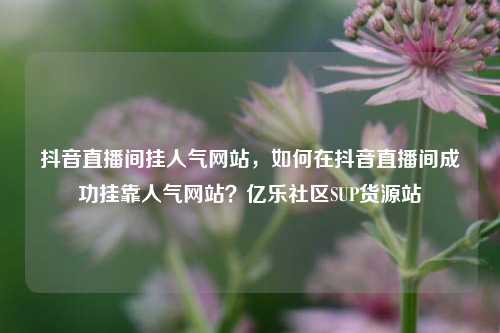 抖音直播间挂人气网站	，如何在抖音直播间成功挂靠人气网站？亿乐社区SUP货源站  第1张